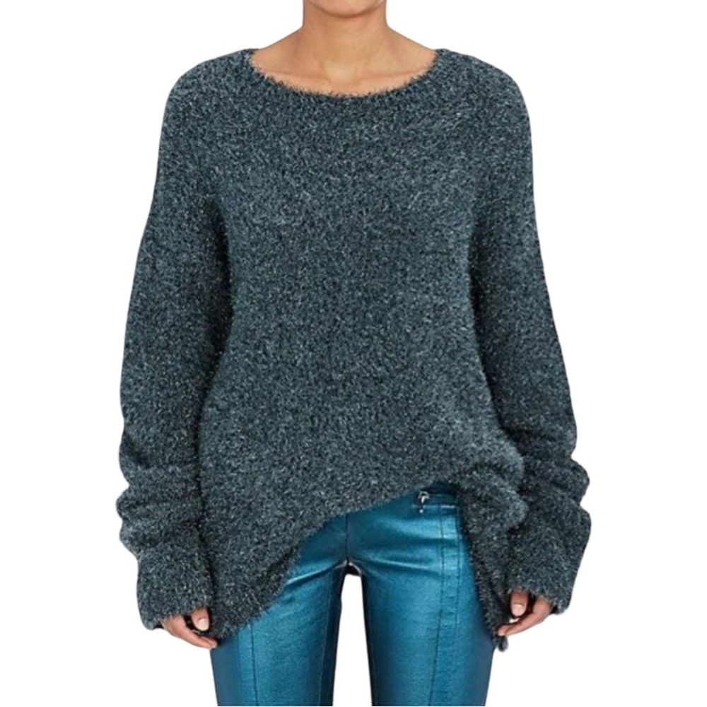 Sies Marjan "Courtney" lurex tinsel knit sweater